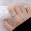 Adjustable index finger ring with bud ring opening