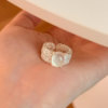 Lace clear ring for women, light luxury and high-end Korean style gentle adjustable index finger ring niche unique cool ring