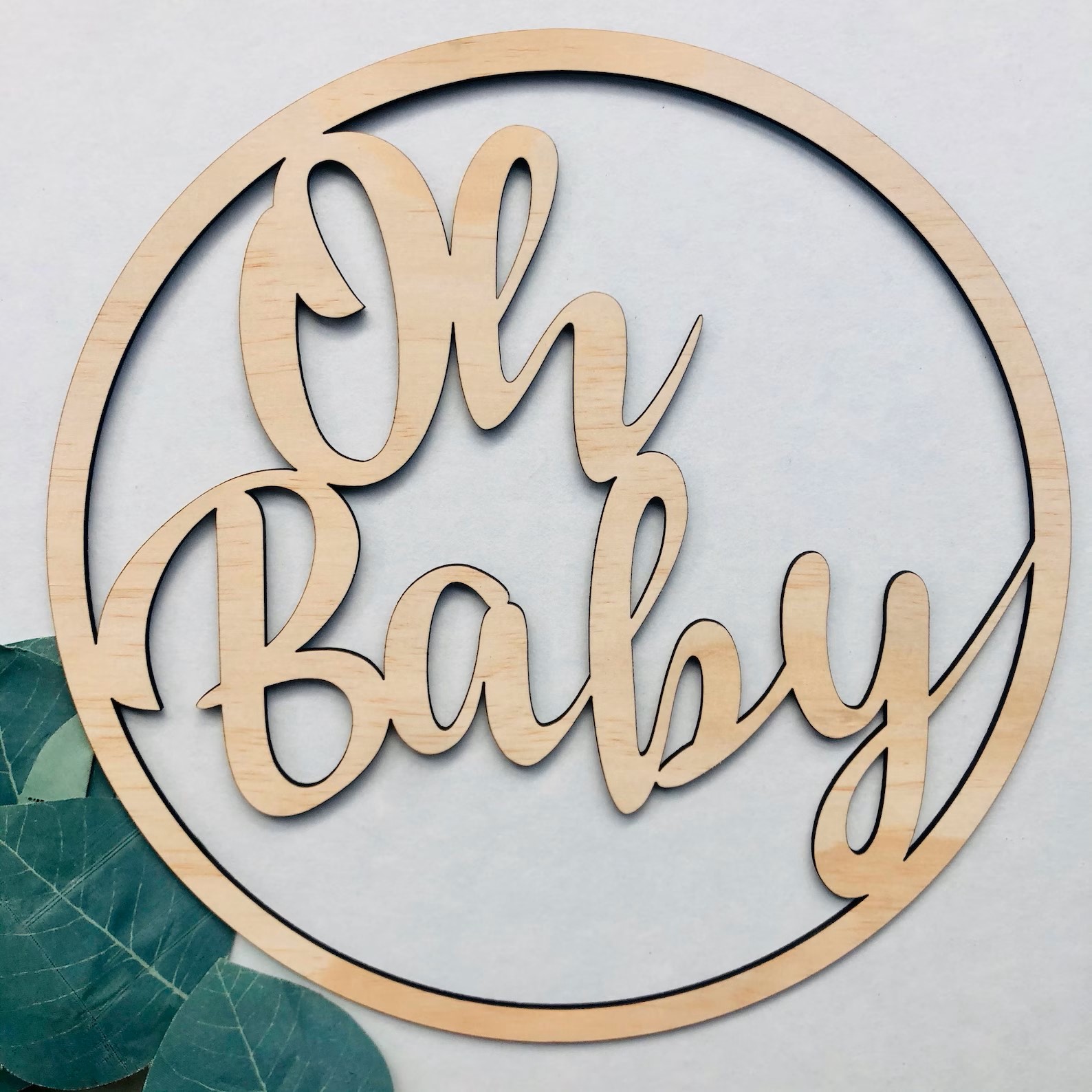 Oh Baby Sign婴儿出生日派对布置背景牌拍照道具Babyshower Gift-图2