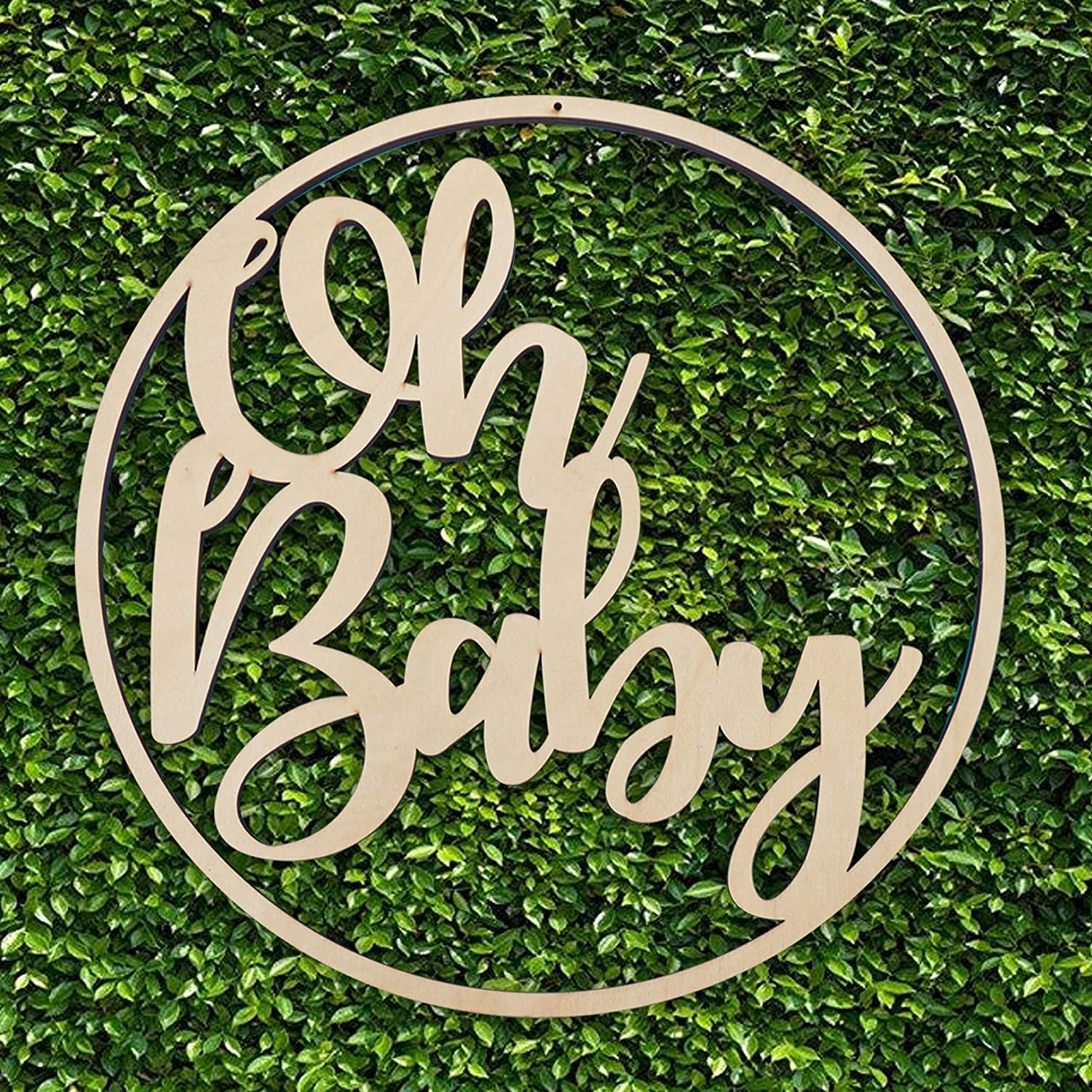 Oh Baby Sign婴儿出生日派对布置背景牌拍照道具Babyshower Gift-图1