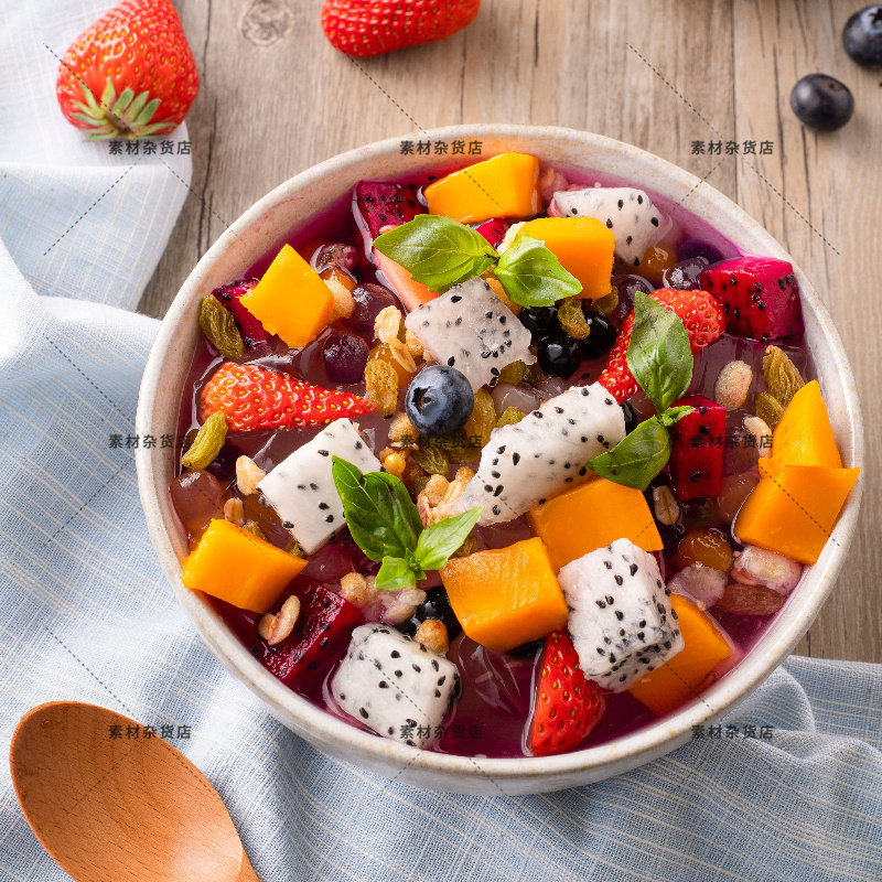 高清糍粑水果冰粉凉粉糖水甜品外卖菜品美食摄影海报广告图片素材,淘宝优惠券,粉丝福利购,淘宝优惠卷