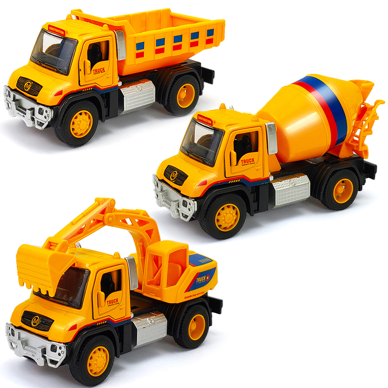 仿真儿童玩具礼品男孩回力车自卸工程合金汽车模型水泥车油罐车 - 图2