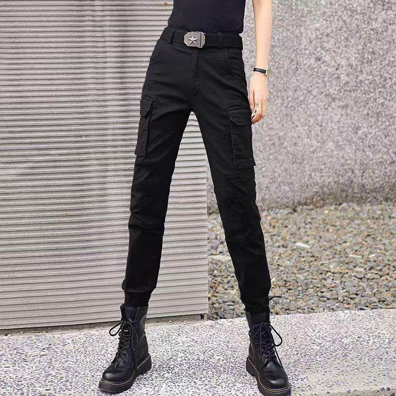 户外高腰束脚军迷工装裤女弹力显瘦休闲裤多袋不缩水耐磨秋冬新品,淘宝优惠券,粉丝福利购,淘宝优惠卷