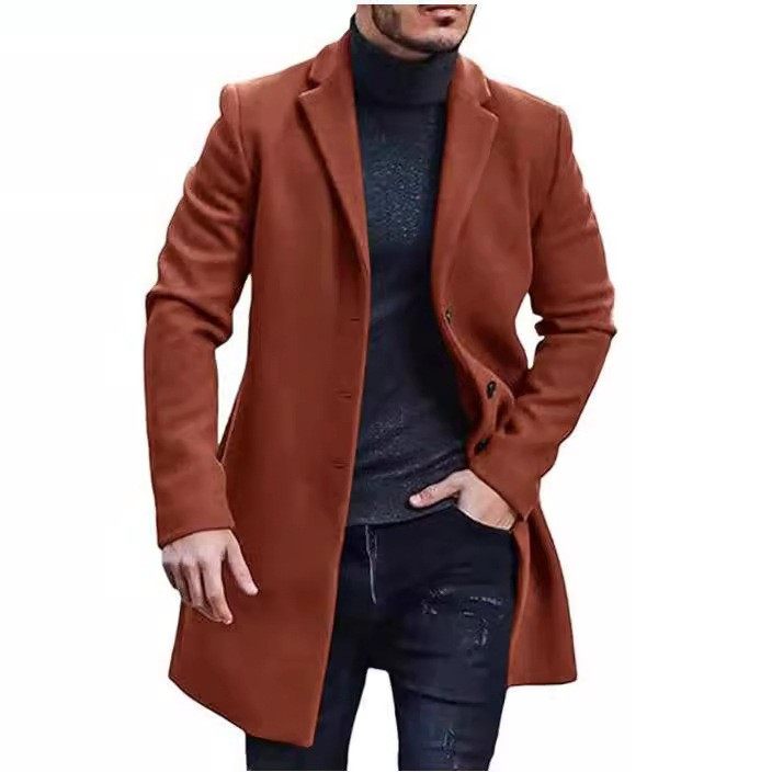 欧码男士毛呢大衣男跨境呢子中长款风衣外套多色多码,淘宝优惠券,粉丝福利购,淘宝优惠卷