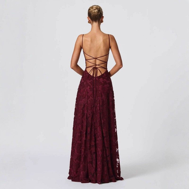 亚马逊欧美女装新款气质优雅晚礼服裙蕾丝性感露背吊带连衣裙,淘宝优惠券,粉丝福利购,淘宝优惠卷