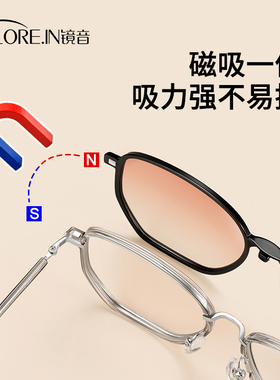 磁吸近视眼镜墨镜一镜四用秒切换