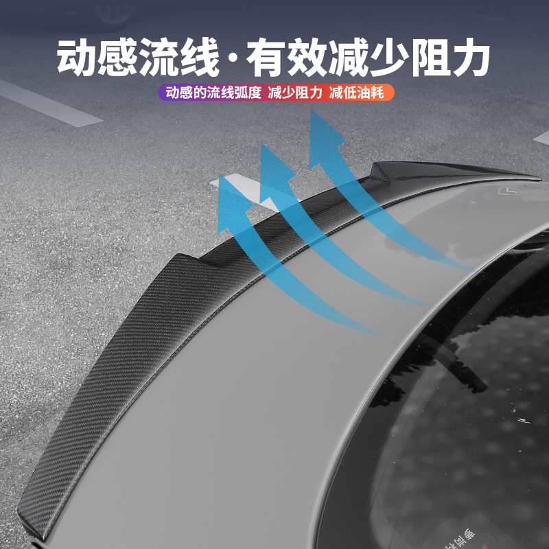 适用于17-2024款奥迪A5尾翼改装S5外观包围装饰黑光包碳纤维配件 - 图1