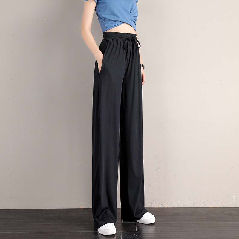 铜氨丝阔腿裤夏季垂感宽松休闲裤 另尚休闲裤