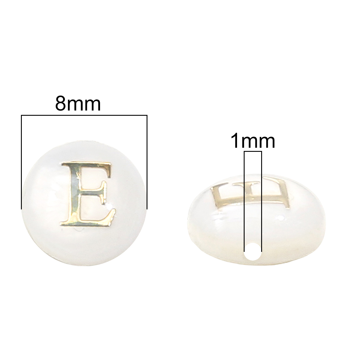 淡水贝壳烫金26个字母珠散珠DIY串珠项链材料制作手链装饰品配件 - 图2
