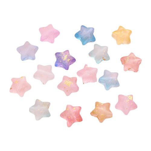 磨砂点金小星星亚克力五角星串珠diy手工配件串珠手链饰品材料 - 图3