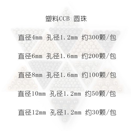 塑料CCB圆珠6/8/10mm串珠散珠子手工diy制作耳环手链饰品材料配件 - 图2