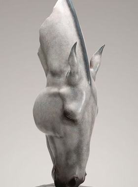 马头雕塑摆件玄关轻奢高档