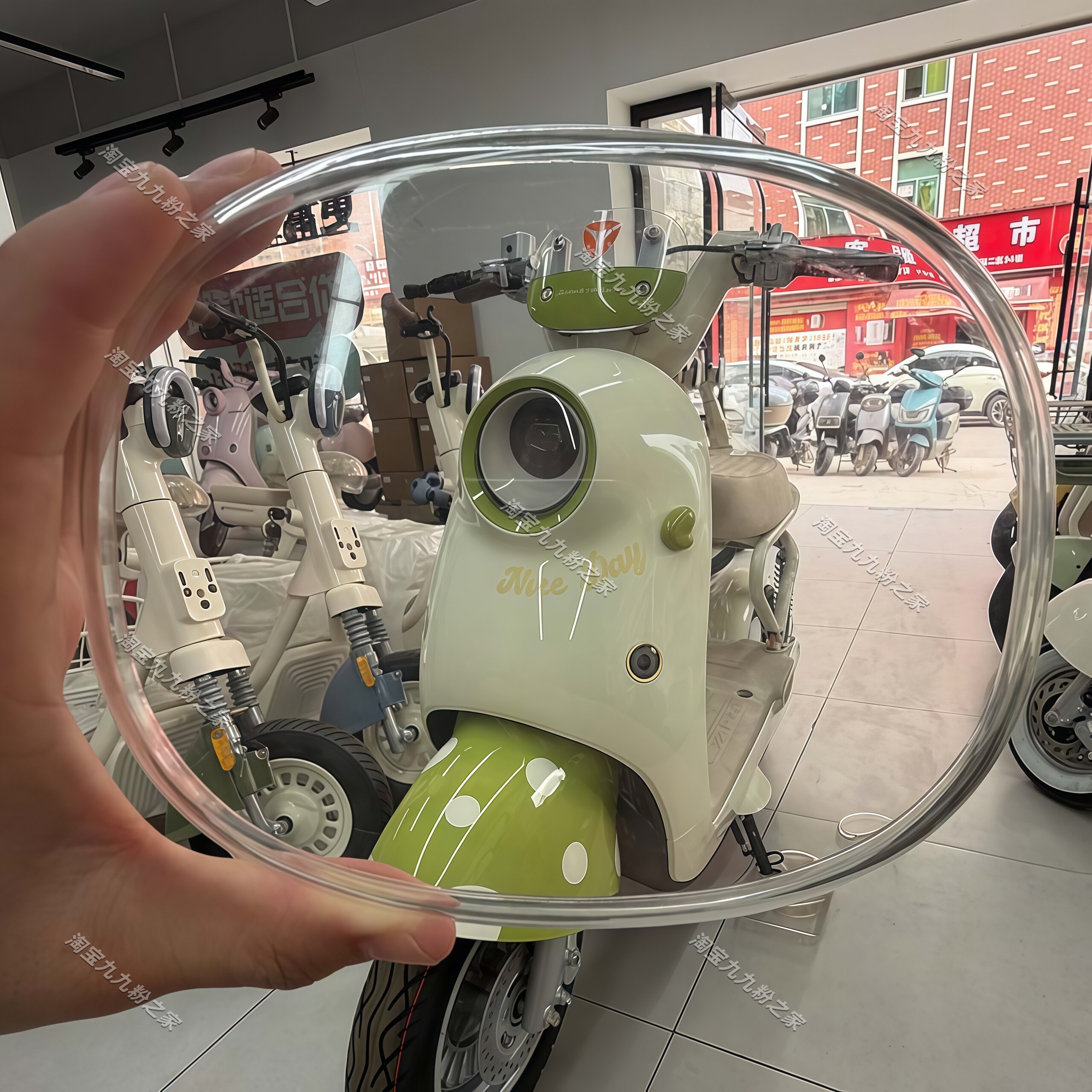 适用雅迪Q17/麦芒/毛豆电动车仪表防水罩膜盖后视镜脚垫改装配件