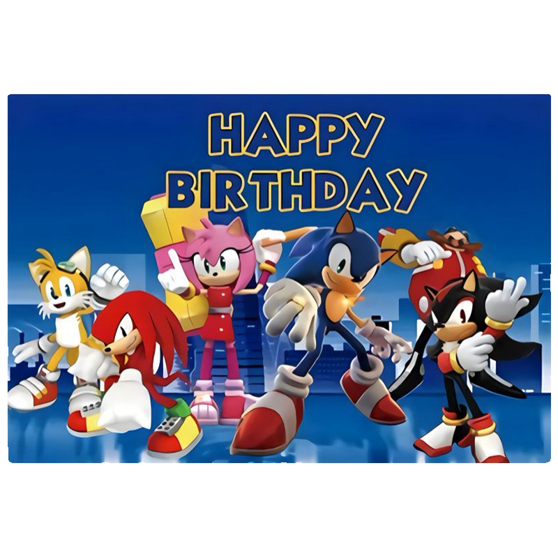 六一索尼克sonic派对音速小子游戏主题男孩周岁生日海报定制画布,淘宝优惠券,粉丝福利购,淘宝优惠卷