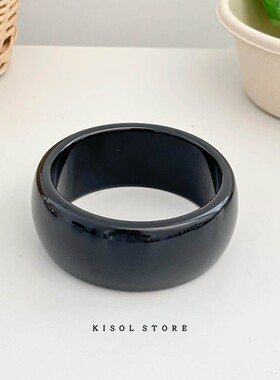 KISOL复古百搭金属树脂叠戴手饰~