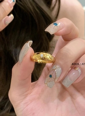 KISOL轻奢高级感微镶星芒戒指女~