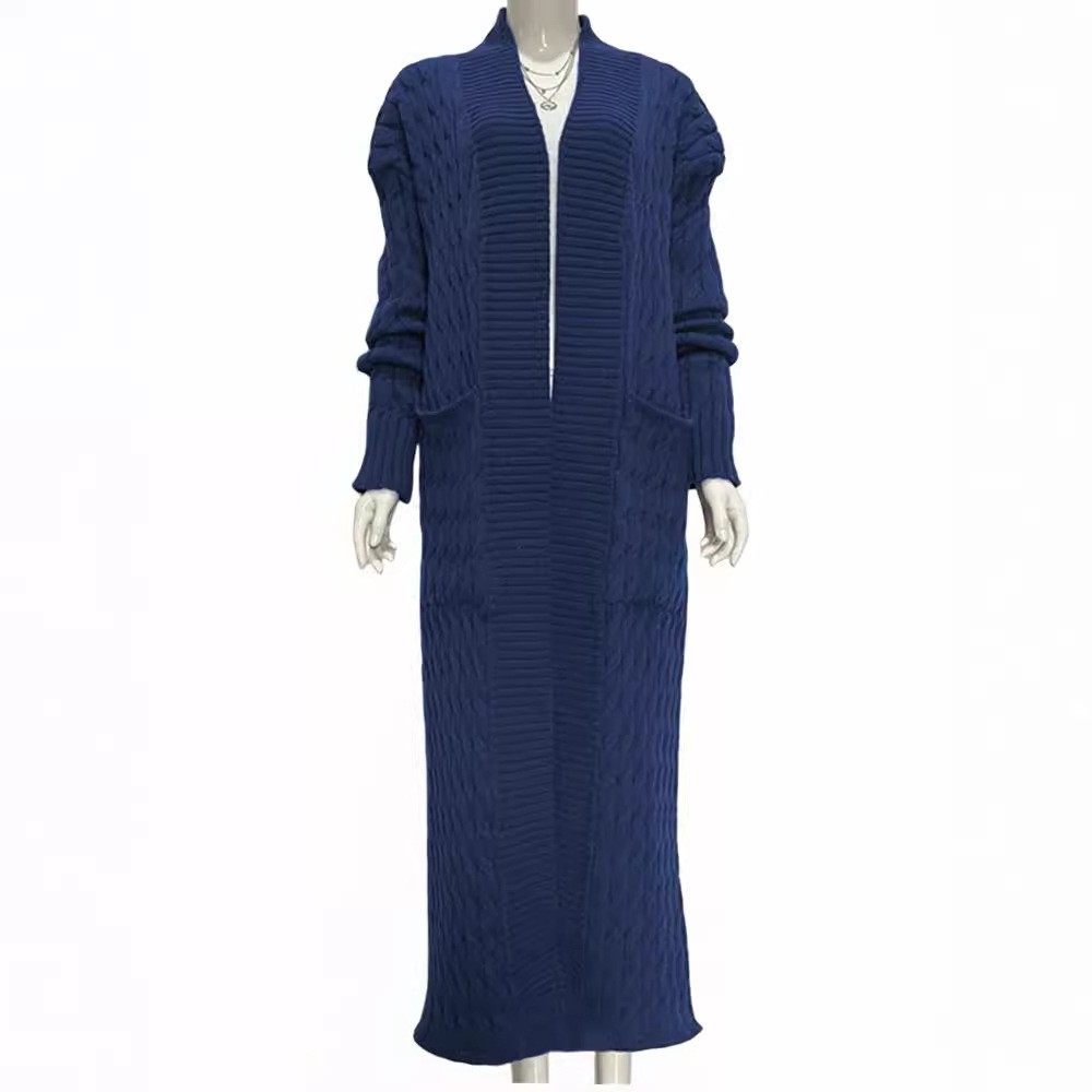 亚马逊跨境春秋冬新品欧美大码女装长袖宽松长款开衫针织毛衣外套,淘宝优惠券,粉丝福利购,淘宝优惠卷