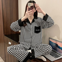 Sleepwear Lady Spring Autumn Princess Wind New Fashion Pure Cotton Student Long Sleeve Suit Home Conserved Senior Sensation Net Red English