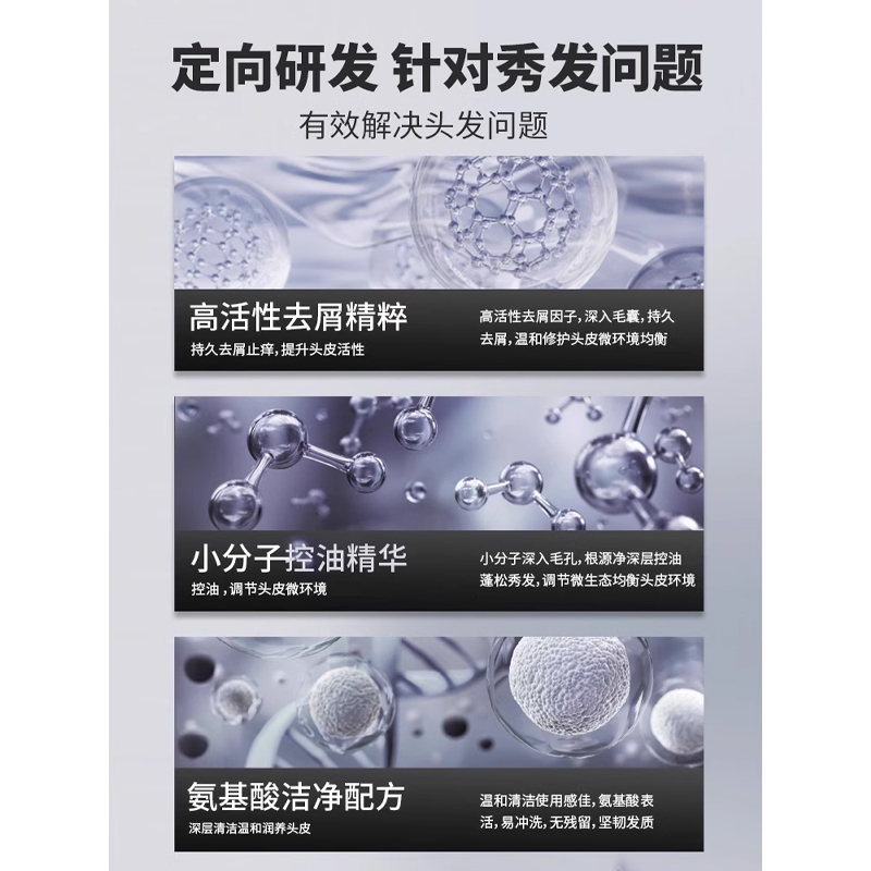 洗发水男士专用去屑止痒控油蓬松氨基酸香氛洗发露沐浴露套装正品