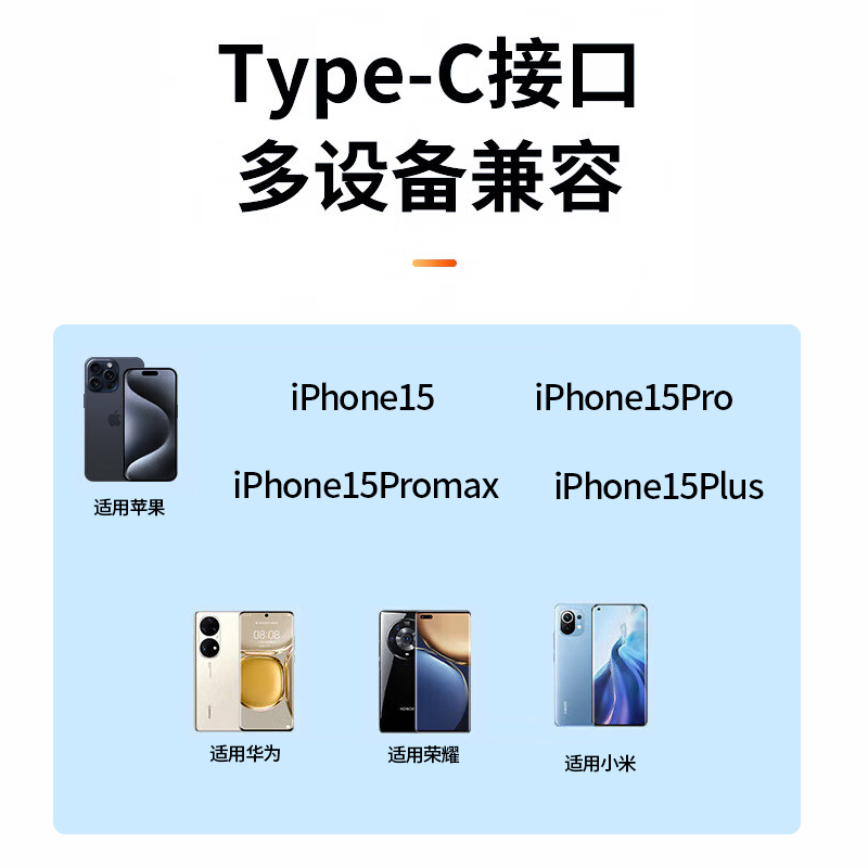 品胜适用苹果15充电线加长3米iPhone15promax数据线2米usb车载Carplay投屏三米3m手机usbc口pm的线USb转typec - 图3