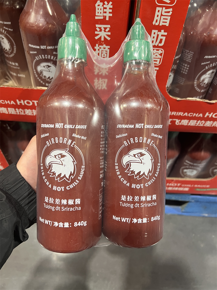 【Costco精选】泰国进口Sriracha是拉差辣椒酱辣味调味料 0脂肪 - 图1