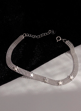 韩版925纯银手链女ins手饰品手环