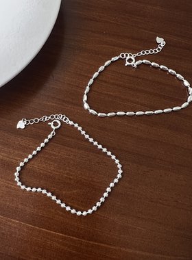 意大利进口s925纯银米粒精致细手链女小众设计气质百搭简约ins潮