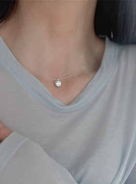 帕姆卡莱S925纯银人鱼之泪钻项链