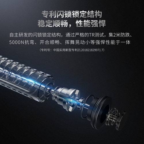 纳丽德NEX格挡重轻机械甩棍挡刀伸缩棍防身防狼自卫合法车载武器 - 图0