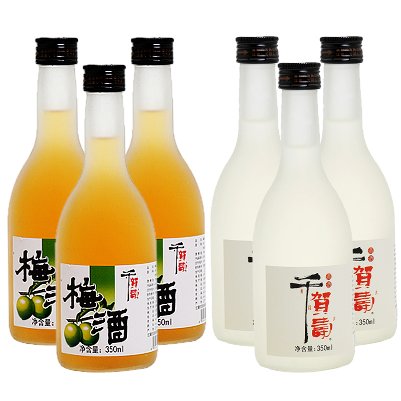 千贺寿清酒/梅酒350ml6瓶装 日式日本梅酒清酒酿造清酒梅子酒泡制 - 图3