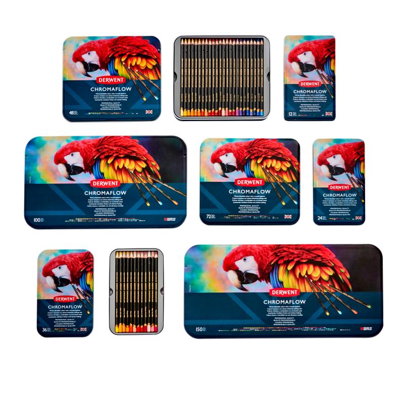英国【DERWENT得韵旗舰店】Chromaflow彩虹彩铅绘画彩铅彩色铅笔学生设计艺考写真肖像彩铅 - 图3