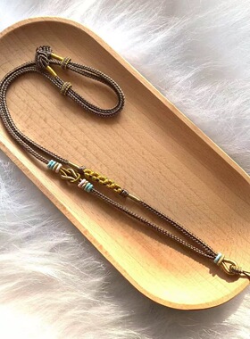 纯手工编织高货桃花绳翡翠玉吊坠绳黄金蜜蜡项链绳可调节挂件绳