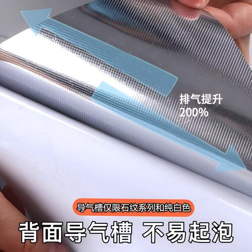 PET加厚灶台耐高温铝箔底自粘防水防油贴纸衣柜门橱柜厨房面翻新 - 图2