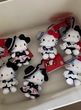 玫瑰小姐可爱包包挂件哈喽kitty猫书包挂饰毛绒小公仔玩偶高级感