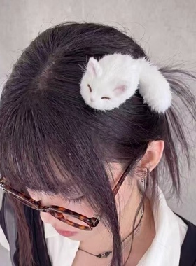呆萌棕熊小黑猫毛绒挂件日系可爱迷你玩偶包包挂饰少女心钥匙扣