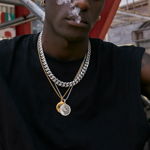 Подвеска из нержавеющей стали, ожерелье подходит для мужчин и женщин в стиле хип-хоп, официальный продукт