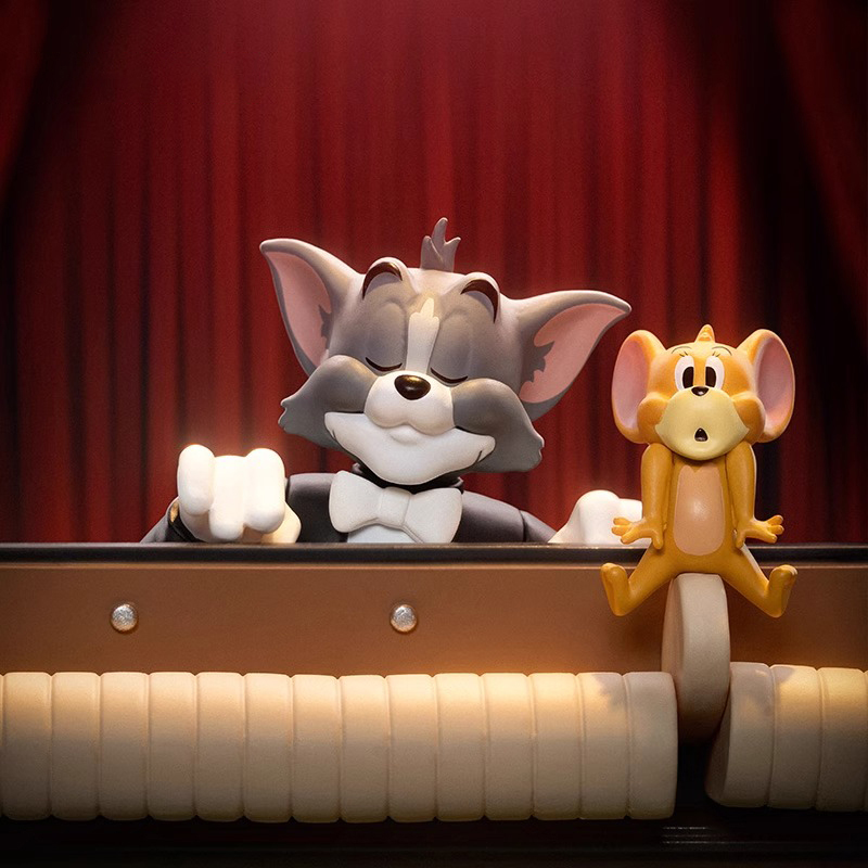猫和老鼠盲盒经典系列电视机TOM and JERRY手办摆件MOMENT公仔玩-图1