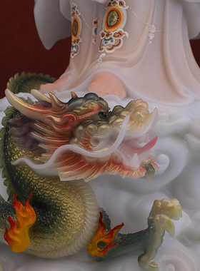 汉白玉祝福古彩观音菩萨像促销