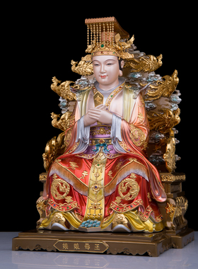 纯铜珐琅彩玉皇大帝王母娘娘老天爷天公祖瑶池金母西灵圣母摆件