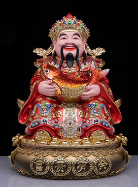 树脂财神佛像聚财开业摆件