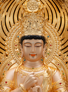 铜鎏金大日如来佛像寺院供奉