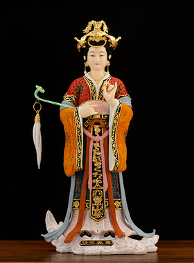 铜中式客厅泰山奶奶碧霞元君神像