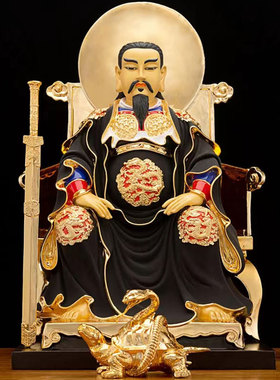 纯铜家用真武大帝神像