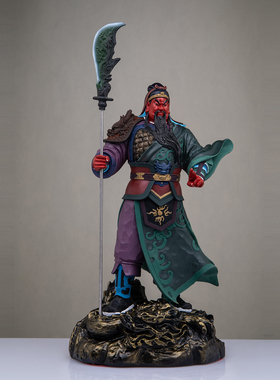 树脂关公武财神招财摆件
