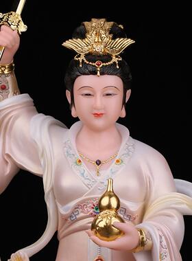 九天玄女汉白玉神像摆件