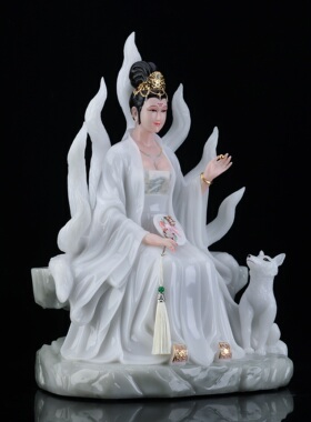 汉白玉招财九姑娘神像促销
