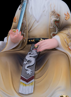 胡天霸摆件汉白玉中式