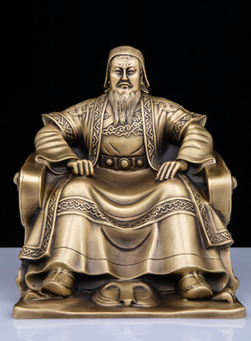 成吉思汗摆件铁木真铜像