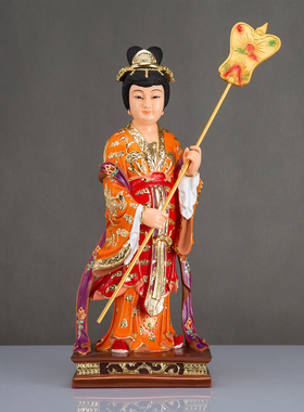 左右宫女神像树脂玉帝王母侍女