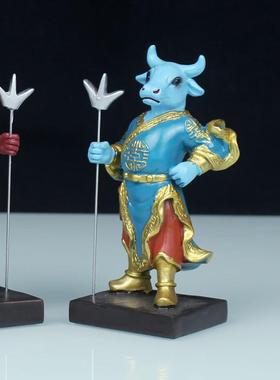 大二爷伯牛头马面神像摆件树脂